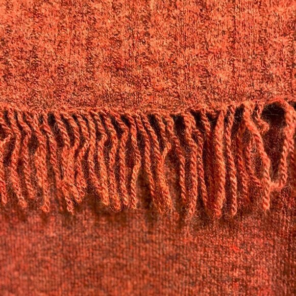 Marisa Christina Wool Blend Orange Hazelnut Off the Shoulder Sweater size small - Picture 2 of 3